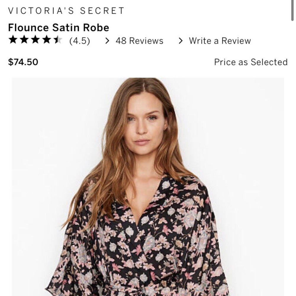 Victoria’s Secret Flounce Satin Robe